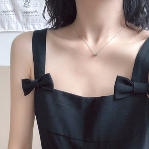Haifeng Meilong Geometric Lock Necklace Platinum Gold Rose Gold Everyday Wear Bezel Setting Fine Chain - Product Image 2