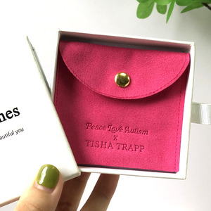 OEM Wholesale Microfiber <b>Envelope</b> Bag for Necklace Bracelet Ring Packaging Drawstring Bag Jewelry Pouch with Customized Logo - Product Image 3