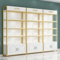Estante de Exhibición Multiusos Moderno, Duradero y Portátil para Salón de Belleza, Salón de Uñas y Barbería, con Múltiples Espacios de Almacenamiento