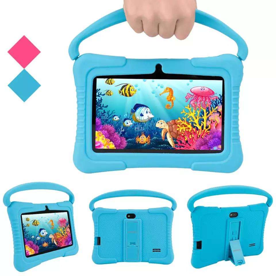 Hadiah Terbaik Tablet Anak-anak 7 Inci, Tablet Pc Android Layar 1024*600 untuk Anak Laki-laki dan Perempuan 2GB 32GB