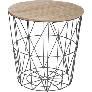 Modern Style Brown Wooden <strong>Storage</strong> <strong>Baskets</strong> Black Iron Wire End Side Home Furniture <strong>for</strong> Bathroom Patio Set Steel <strong>Units</strong> <strong>for</strong> Gifts - Product Image 6