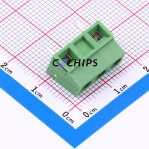 282838-2 Screw Terminal Block Through hole Component (THT),P=10mm Connector 10mm Green Through Hole 2P - Product Image 1