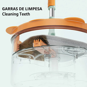 Set Secchio e Mop Piatto Bestseller in Brasile con Doppia Camera per Acqua Sporca e Acqua Pulita, Separazione Automatica per Pavimenti Asciutti/Bagnati Domestici - Product Image 2