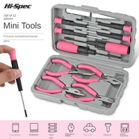 Juego de Herramientas Manuales de Plástico y Acero con Alto Contenido de Carbono para Joyería Femenina de Alta Gama, Mini Pinzas, Accesorios para Manualidades y Joyería, OEM Rosa