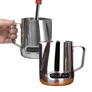 Op Maat Gemaakte 350Ml 600Ml 1000Ml Espresso Dampende Koffiekan Roestvrijstalen Latte Melkschuimkan Metalen Gietkruik