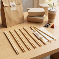 Baguettes jetables en bambou naturel biodégradables et écologiques de qualité alimentaire personnalisées pour hôtels et camping