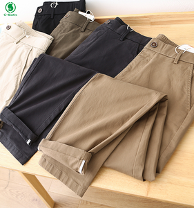 Fornitura diretta dalla fabbrica vita elastica nuovo stile cotone tinta unita pantaloni da uomo/nuovo arrivo Logo personalizzato pantaloni da uomo - Product Image 3