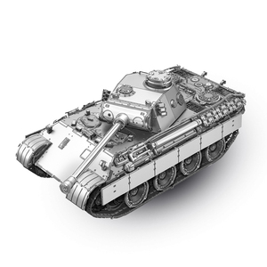 Piececool handmade military1: 48 Panther D kim loại mô hình Kit WWII thép Tank 413 Snap-Fit bộ phận - Product Image 1