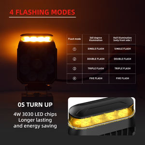 4,5 pulgadas 14W 10-90V Tractor faro Theavy equipo camión LED luz de trabajo con luz de advertencia - Product Image 2