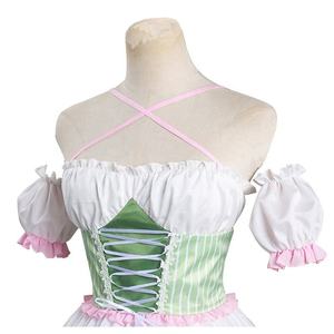 Disfraz de <span class=keywords><strong>Kanroji</strong></span> <span class=keywords><strong>Mitsuri</strong></span>, Disfraz de Anime <span class=keywords><strong>Cosplay</strong></span>, Vestido Lolita de una Pieza, Incluye Calcetines - Product Image 6