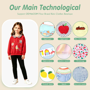 Conjunto de Sudadera y Pantalones Bordados de Hadas para Niñas al por Mayor, Top con Cuello Peter Pan Lindo, Ropa Casual Diaria para Jugar, Hecho a Medida - Product Image 3