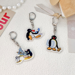 Vente en gros de porte-clés pingouin mignon, pendentif acrylique mignon, pendentif porte-clés pour sac de couple et sacoche - Product Image 2