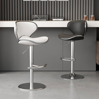 Chaise de bar pivotante moderne en cuir PU pour intérieur, mobilier de bar en gros, chaise de bar rembourrée pivotante en gros
