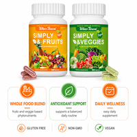 Capsules de fruits et légumes entiers, nutrition quotidienne, soutien antioxydant, complément superalimentaire, fabricant de marques privées