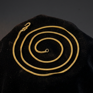 Collar de Cadena con Diseño de Serpiente Chapado en Oro Micro de 14K, 18K y 24K al por Mayor, Cadena de Latón, Collar de Moda, Cadena Estilo Eslabones de Serpiente - Product Image 1