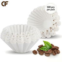 500 pièces/sac, 50 g/m², vente en gros d'usine, filtres à café jetables en papier pour café