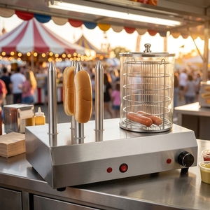 Calentador de Panecillos para Hot Dogs de Grado Alimenticio con 4 Varillas y Jaula Vaporera, Calentador de Salchichas de Acero Inoxidable para Mostrador, para Servicios de Alimentación - Product Image 4