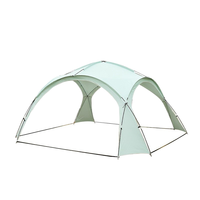 Tente à auvent de style noir, grand abri d'ombrage extérieur, camping, imperméable, anti-soleil, anti-moustiques, portable, pliable, grand format