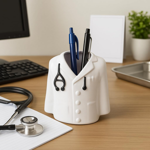Portalápices Personalizado con Forma de Bata de Médico, <span class=keywords><strong>Regalo</strong></span> Promocional <span class=keywords><strong>para</strong></span> Empresas Farmacéuticas, Organizador de Escritorio <span class=keywords><strong>para</strong></span> Consultorio Médico, Portaplumas - Product Image 1