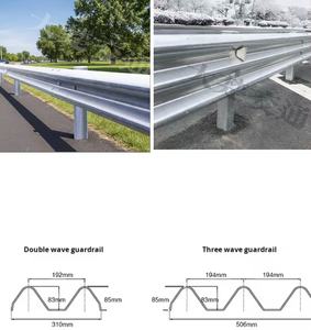 Barrière de sécurité routière en forme de W, norme AASHTO M180, galvanisée à chaud, pour la construction routière - Product Image 2