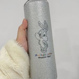 Livraison Gratuite – Gobelet Isotherme Slim de 20 oz avec Paillettes, Non Conique, pour Sublimation – Tasse de Voyage - Product Image 3