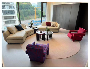 Tapis en laine et polyester minimaliste, économique et <span class=keywords><strong>de</strong></span> qualité supérieure, résistant aux taches, facile d'entretien, pour salon et chambre à coucher - Product Image 4