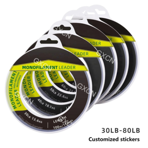 <span class=keywords><strong>Línea</strong></span> de pesca monofilamento líder de <span class=keywords><strong>30</strong></span> 40 50 60 80 LB personalizada, <span class=keywords><strong>línea</strong></span> de pesca de nailon Mono de fuerza fuerte en paquete de carrete - Product Image 4
