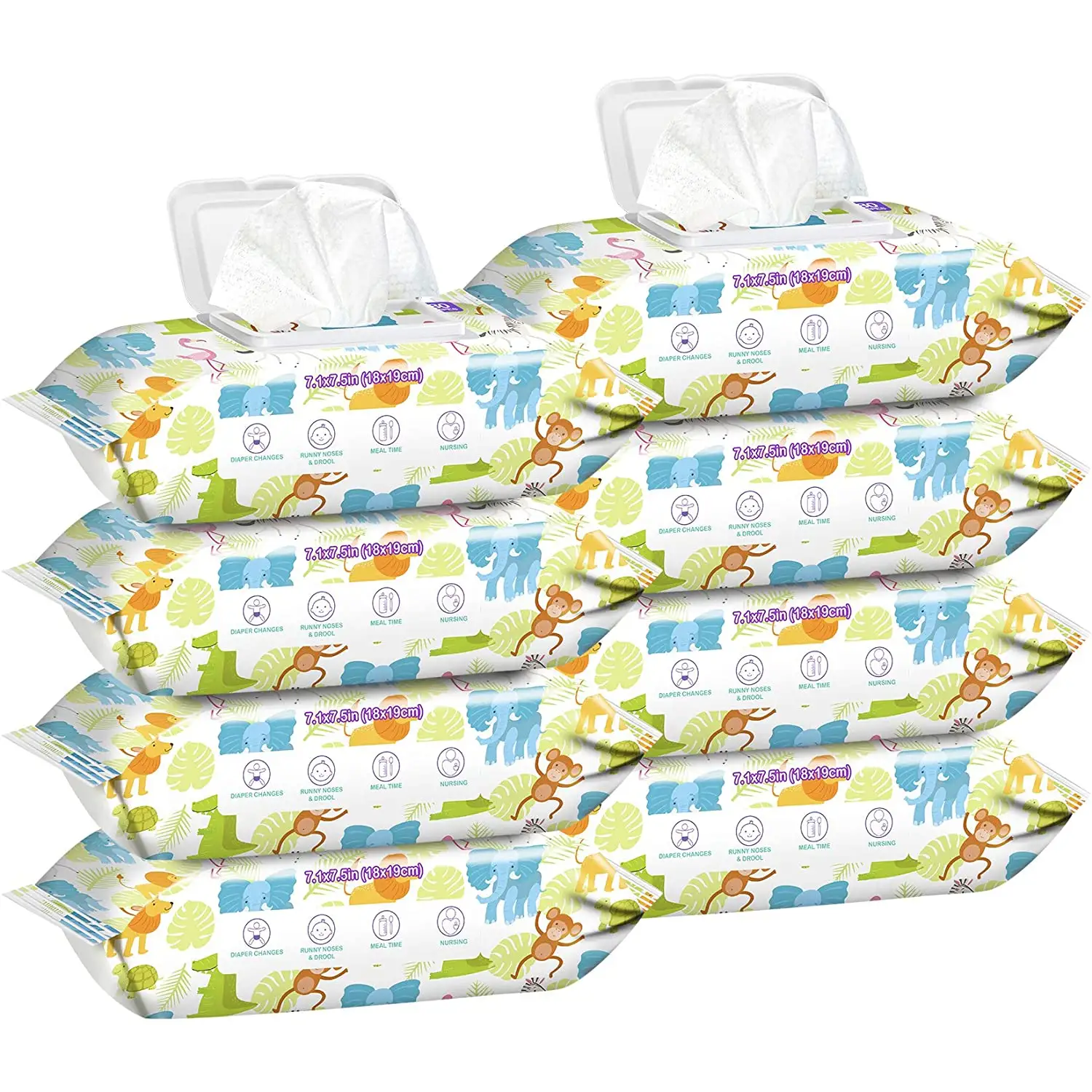 Toalhetes de bebê original biodegradável, 80 peças de preço barato personalizado não perfumado, toalhetes húmidos seguros do bebê