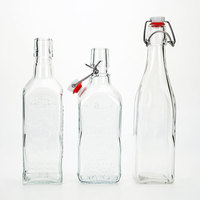 Bouteilles en verre ambré VISTA Wholesale EZ Cap à bouchon basculant 450ml/500ml/750ml/1000ml pour impression sérigraphique, idéales pour le brandy, le kombucha, la tequila (vides)