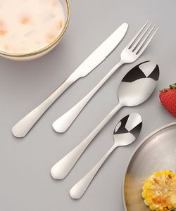 Ensemble de couverts en acier inoxydable 1010, couteau, fourchette, cuillère, baguettes, 24 pièces, boîte cadeau, usage domestique, design minimaliste, finition miroir - Product Image 5