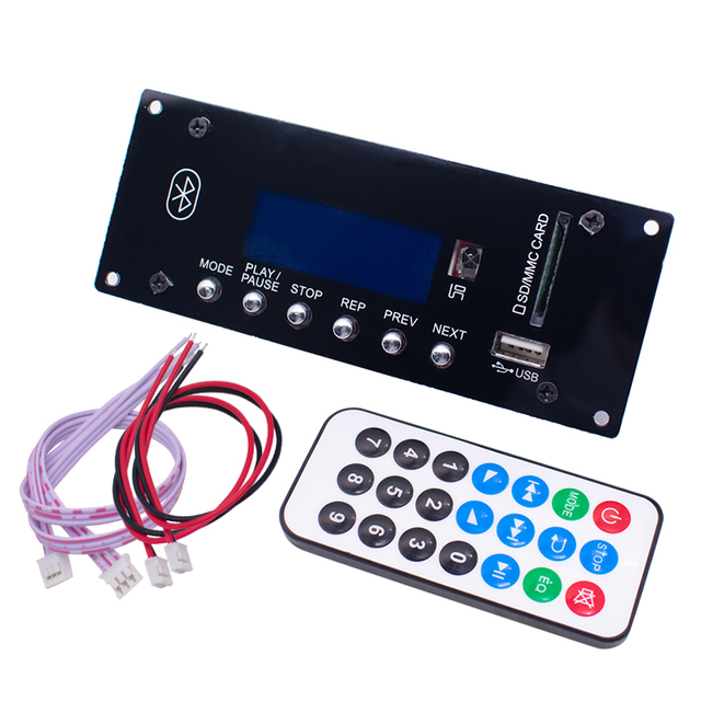 MP3 Decoder Decoding Board Module 5/12v Car USB MP3 Player WMA WAV TF Card Slot / USB / FM Remote Board Module-