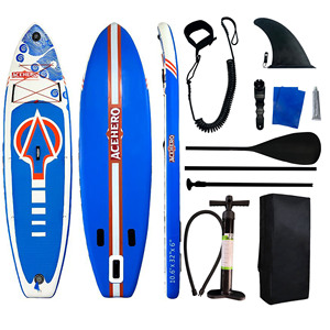 Planche à pagaie gonflable résistante aux chocs et durable avec système à 3 ailerons pour les courses aquatiques et les événements de team building - Product Image 2