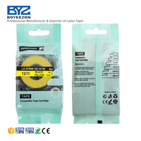 Boyeezon 12mm SC12YW Cartucho de tinta para etiquetas Compatible con SC12YW/SC12YW Cartucho de tinta