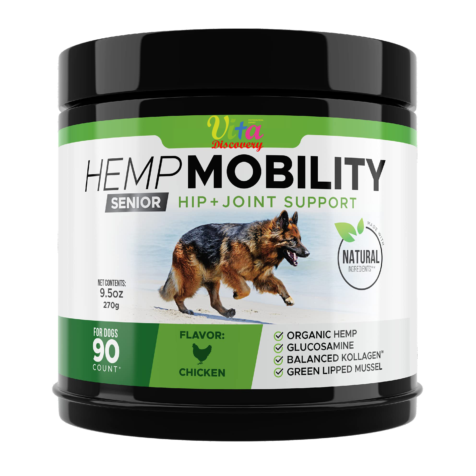 5 миллионов пробиотиков CFU для собак, улучшенная добавка для пожилых собак, Снимает аллергию и иммунную поддержку