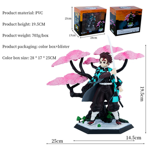 Figuras de PVC de Anime Demon Slayer al por Mayor, 4 Estilos, Kamado Nezuko, Tanjiro, Kochou <span class=keywords><strong>Shinobu</strong></span>, 19.5 cm, Figuras de Acción Decorativas, Regalos - Product Image 2
