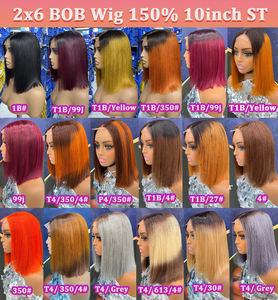 Perruque Bob Carré Lisse Double Drawn avec Cheveux Vierges à Cuticules Alignées et Fermeture Kim 2*<span class=keywords><strong>6</strong></span>, Perruques Lace Front 100% Cheveux Humains pour Femmes Noires - Product Image 5