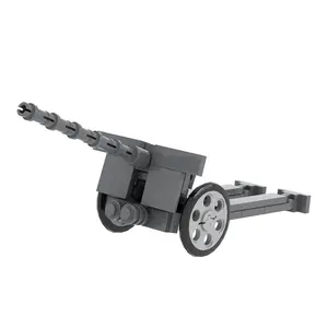 Moc5023 69pcs WW2 quân sự 76mm Howitzer chân pháo binh mini đồ chơi khối xây dựng Bộ đồ chơi xây dựng Kit