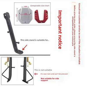 แผ่นรอ<span class=keywords><strong>ง</strong></span>ขาตั้งข้างมอเตอร์ไซค์อะลูมิเนียม CNC แบบยูนิเ<span class=keywords><strong>ว</strong></span>อร์แซล - แผ่นกันลื่นสำหรับขาตั้<span class=keywords><strong>ง</strong></span>ข้าง ใช้ได้กับ Yamaha NMAX Honda <span class=keywords><strong>PCX</strong></span> Kawasaki KTM - Product Image 3