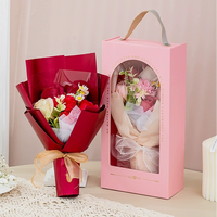 Bouquet de Fleurs Artificielles Créatif avec Boîte Cadeau pour la Saint-Valentin Noël 11pc Bouquet de Roses de Savon