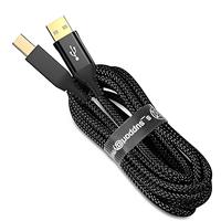 Jaket nilon kabel Data USB B 2.0 1m kualitas tinggi Braid Shielding harga pabrik kompatibel HP Dell Brother Lexmark