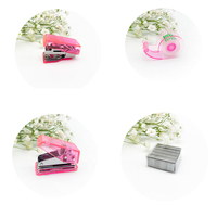 Mini kit de papeterie, trousses de fournitures scolaires, accessoires de bureau essentiels, ensemble cadeau promotionnel, agrafeuse pour le bureau et l'école