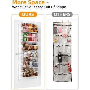 Over The Door Stuffed Animal <b>Storage</b> 6 Tier Hanging Organizer Clear Plastic Toy Plush <b>Storage</b> For Behind Door Wall Mount - Product Image 2