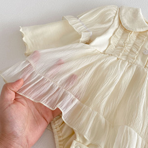 Vêtements pour nouveau-nés 2026, style coréen, <span class=keywords><strong>combinaison</strong></span>-jupe pour bébé <span class=keywords><strong>fille</strong></span>, robe de fête pour 100 jours, robe d'un an, <span class=keywords><strong>combinaison</strong></span> de princesse - Product Image 5