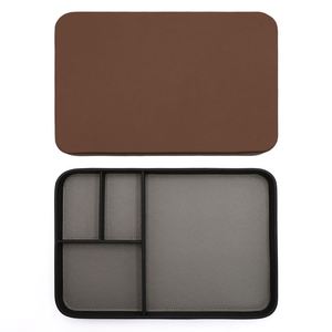 Modern Nightstand Desk Drawer Organizer PU Leather Desk Organizer <b>Tray</b> Household Luxury Valet <b>Tray</b> - Product Image 3