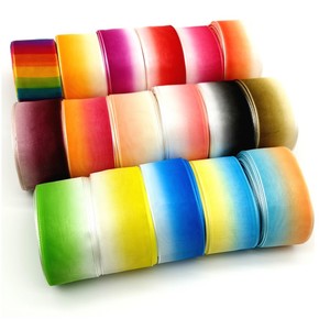 E-Magic สินค้ามาใหม่โบว์ผ้าโปร่งทำด้วยมือขนาด1นิ้วสีสันสดใสผ้าโปร่งพิมพ์ลายดอกไม้ของขวัญ - Product Image 1