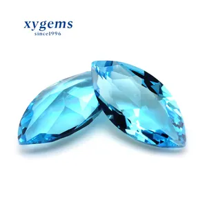 3*6mm Aquamarine Fancy Blue Color Crystal Marquise Glass Stone