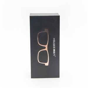 공장 가격 맞춤 로고 무광 럭셔리 블랙 안경 케이스 포장 상자 선글라스 상자 - Product Image 4