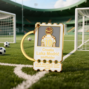 Llavero Metálico 3D Mini de EE. UU., Canadá y México para Fútbol, Souvenir para Fanáticos de Ronaldo y Modri, Diseño de Alta Estética para Mochila - Product Image 4