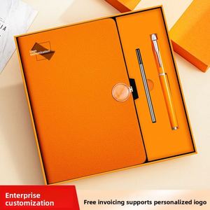 Ensemble de carnets A5 haut de gamme pour cadeaux d'entreprise avec couverture en PU imperméable de luxe, design de poche, reliure cousue, impression de logo, ouverture à plat - Product Image 2