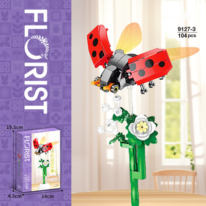 Ensembles de blocs de construction floraux Papillon Abeille Plante en pot Cadeau Ensembles de briques MOC Ensembles DIY pour l'éducation des enfants Jouets 9127 - Product Image 4